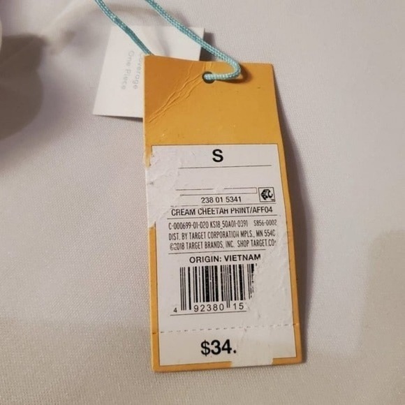 Kona Sol Swimsuit Womens Size Small Cream Cheetah Print OnePiece Adjustable Swim - Picture 12 of 12